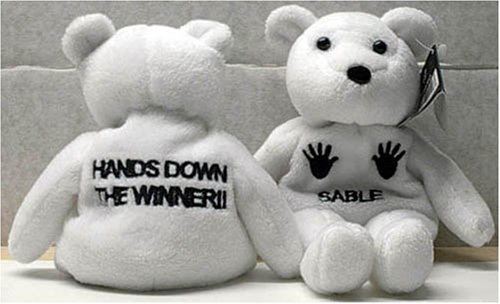 WWE / WWF 1999 - Attitude Bears / Beanie - SABLE - ORIGINAL LICENSE TAG - NEW