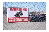 VIDEO SURVEILLANCE Warning Sign with 3M Reflective Vinyl Coating 
