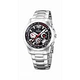 Festina Watches, Mens Travelers Chrono Stainless Steel Textured Dial Watch