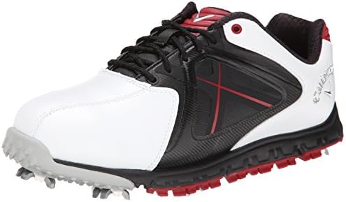 Callaway Footwear Men's Xfer Sport Golf Shoe, White/Red, 10 M US
