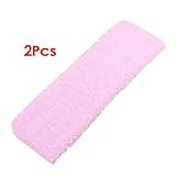 SODIAL(R) Woman Sports Athletic Elastic Head Band Sweatband Pink 2 Pcs