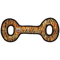 Tuffy's Mega Tug-Oval Dog Toy, Tiger Print