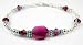 Jewelry : Ruby - July Birthstone Sterling Silver Swarovski Crystal Handmade Beaded Bracelets