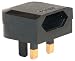 Euro 2 Pin to 3 Pin Converter Plug / Adapter - Black CP1*