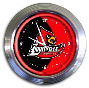 Louisville Cardinals Varsity Neon Clock