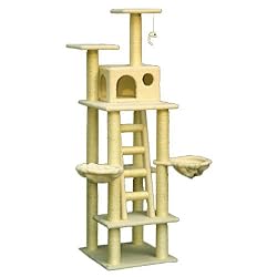 72" BUNGALOW - SHERPA Cat Condo tree Furniture Tower