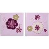 NoJo 2 Piece Canvas Art, Pretty In Purple