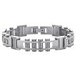 Titanium Silver Tone Men's Tennis Bracelet