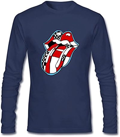 Minvin Personalized Rolling Stones Blues Rock T Shirt for Men Long Sleeve