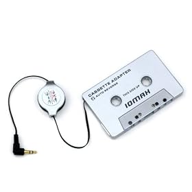 IOMAX Car Cassette Adapter for iPod and MP3 Players - Retractable Cable