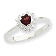 Sterling Silver Garnet Ring