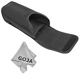 Carry Case Pouch for DSLR Hot Shoe Flash (For Canon 550EX 580EX II 430EX II SB600 SB800 and More) + Premium Magicfiber Microfiber Cleaning Cloth