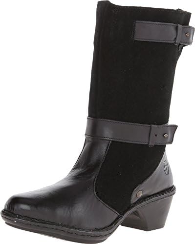 Lobo Solo Women's Rose Wide Calf Black Leather Boot 8.5 M