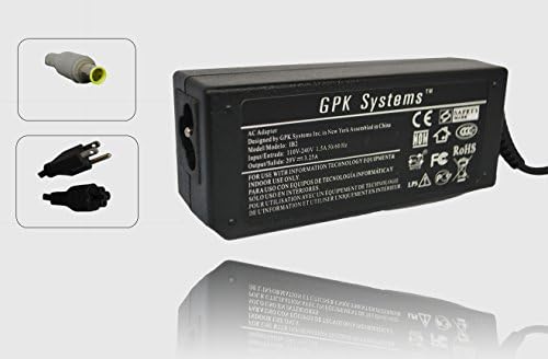 GPK 65w Power Adapter for Lenovo Thinkpad L412-0585-42u L412-4403-69u L412-4404-33u L512-4444-34u L512-4444-4eu L512-4447-33u Sl410-2842-f7u Sl410-2842-k3u-bn Sl410-2842-k4u Sl510-2847-czu-bn Sl510-2847-d2u-bn Sl510-2847-xb6 Sl510-2847-xb7 Sl510-2847-xf6 X100e-3508-29u X100e-3508-2au X100e-3508-9cu X100e-3508-aau X100e-3508-aau-bn X120e-0596-2pu Ac Adapter Power Cord Charger