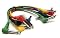 Patch Leads: 6 x 25cm long Patch Cables for Effects Pedals with Angled Jacks