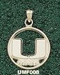 Univ Of Miami "U" In Pierced Circle Charm/Pendant
