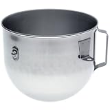 KitchenAid K5ASB, 5 quart stainless steel bowl.