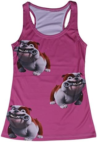 3d Digital Print Women Vests Tops Beauty T-shirt Tank (L, pink/Toy story-1)