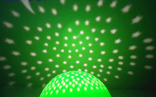 Lass Baby LED Moon Star Projection Projector Night-time Light Sleep Lamp Toy Green and Pink