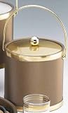 Review Kraftware  / Kraftware 44768 Gleam - Bronze 3 Quart Ice Bucket with Bale Handle, Bands and Metal Cover