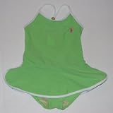 Ralph Lauren - Ralph Lauren Toddler Girls Green Ruffle Swimsuit