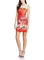 AnnaRita N Vestido (Crema / Rojo / Naranja)