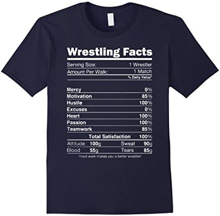 Men's Wrestling Facts TShirt XL Navy