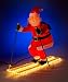 75cm SKIING SANTA BODY AND SKIS LIGHT UP FOR INDOOR AND OUTDOOR CHRISTMAS DECORATION