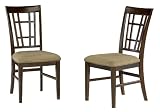 Atlantic Furniture Montego Bay Dining Chairs Espresso w/ Oatmeal Cushion