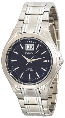 Pulsar Men's PQ5001 Dress Sport Silver-Tone Stainless Steel Watch