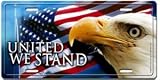 United We Stand Eagle License Plate