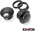 Krator&reg; DUAL BLACK POP UP GAS CAP VENTED FLUSH HARLEY DAVIDSON FUELTANK FUEL CAP LEFT & RIGHT (1982-2010)