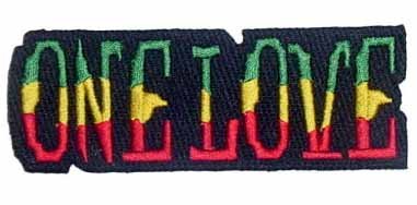 One Love Logo Embroidered Iron on / Sew on Patch