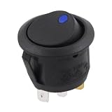 Pilot PLSW15B Blue LED Round Rocker Switch