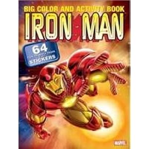 Iron Man Marvel Super Hero Color Book With Stickers