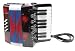 New Classic Toys NCT 0057 - Akkordeon 18 töne, schwarz-rot