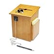 Buddy Products 5622-11 Solid Wood Suggestion Box With Locking Top, 7-1/2W X 7-1/4D X 10H, Medium Oak