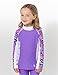 Tuga Girls Shoreline L/S Rash Guard (UPF 50+), Aquamarine, 8/10 yrs