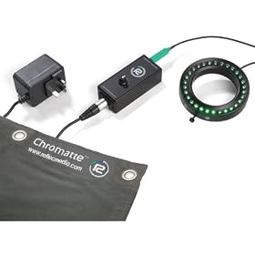 Reflecmedia RM 1125SG DeskShoot Lite Standard Bundle Kit Includes Chroma Key Solution with Small Green LiteRing