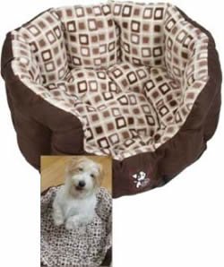 Multipet Yap Dog Bed, Retro Square, Measures 22 Inches for Small Dogs