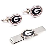 Georgia Bulldogs Cufflinks and Tie Bar Gift Set