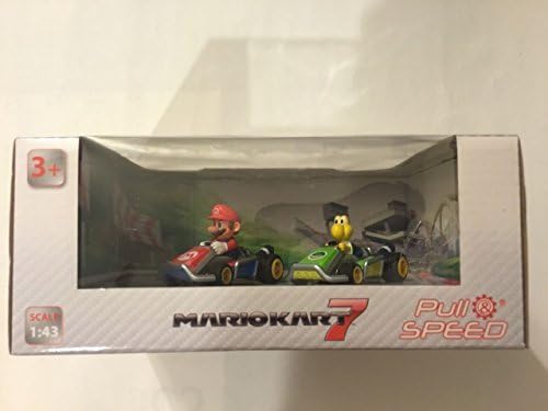 Pull Speed Nintendo Mario Kart 7 Mario &amp; Koopa - 1:43 Scale Toy Pullback Car