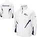 Denver Broncos White 2010 Sideline Hot 1/4 Zip Jacket - Medium