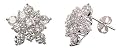 Highest Quality 7 Carat Cubic Zirconia Post Starburst Design Earrings in 925 Sterling Silver By Beautiful Silver Jewelry