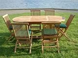 Review HUMBER TEAK HT26 / HUMBER TEAK 13 PIECE GRADE A TEAK OUTDOOR DINING SET WITH FOLDING CHAIRS