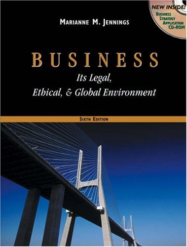 Business: Its Legal, Ethical, and Global Environment with InfoTrac College Edition
