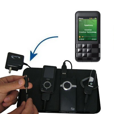 Gomadic Universal Charging Station for the Creative ZEN Mozaic EZ100 and many other mobile devices - 2nd Generation Design - uses Gomadic TipExchange Technology - 4 tips included