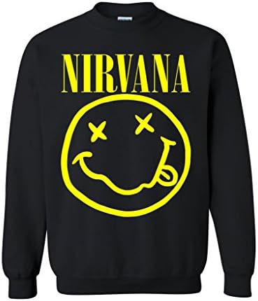 Artmazing Nirvana American Grunge Rock Unisex Crewneck Sweatshirt Large Black