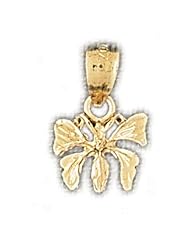 Dazzlers Solid 14k Gold Butterfly Charm Pendant Available in three colors from jewelsberry (weights: 1.1 grams only)