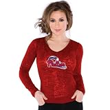 Philadelphia Phillies Women's Burnout Thermal Top - By Alyssa Milano